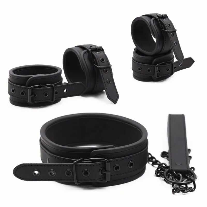 Bdsm-Handschellen-Kragen-Set