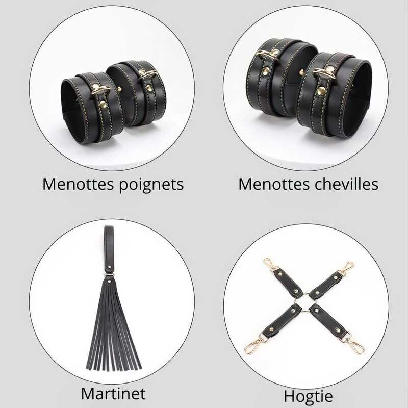 Hochwertiges schwarzes BDSM-Set