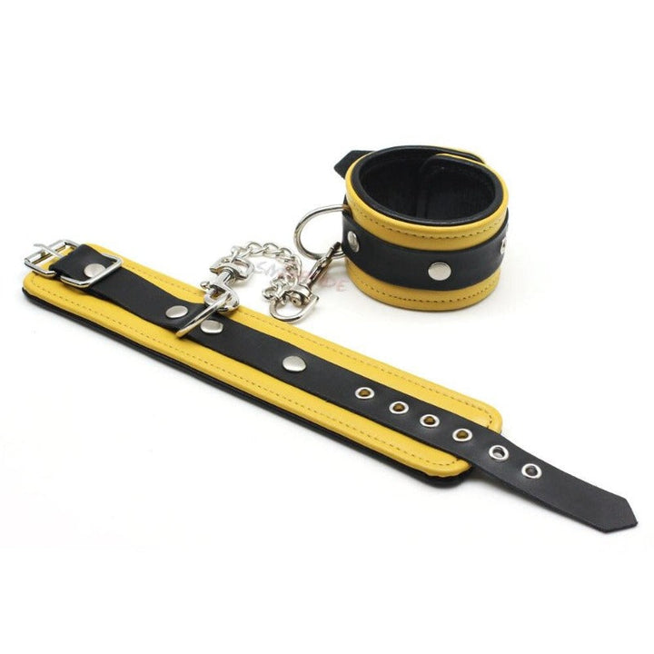 BDSM-Handschellen aus schwarzem Leder