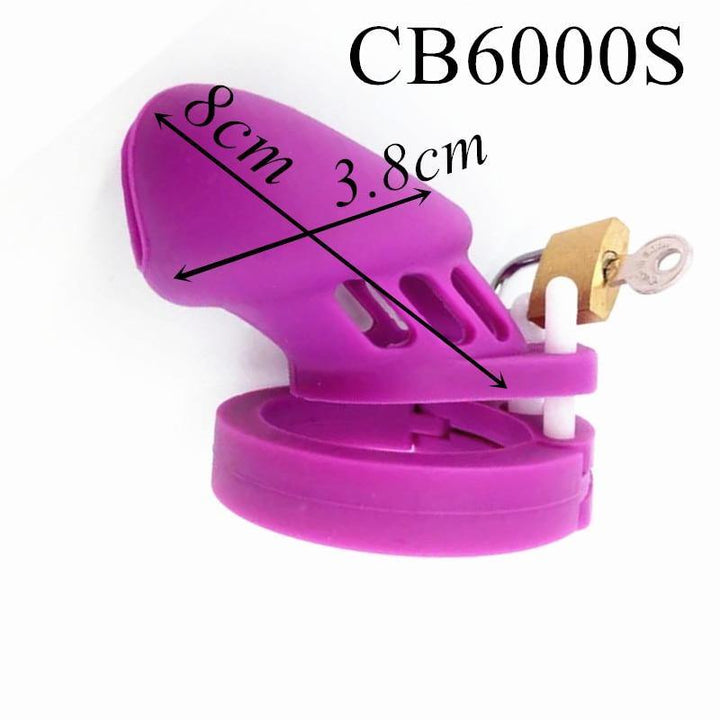 Silikon Keuschheitskäfig Mann - GB6000S Purple - Peniskäfig.de