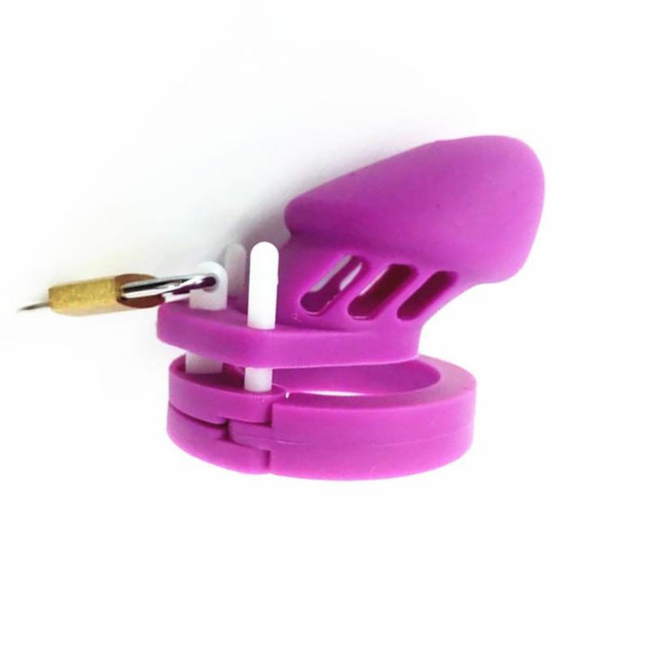 Silikon Keuschheitskäfig Mann - GB6000S Purple - Peniskäfig.de