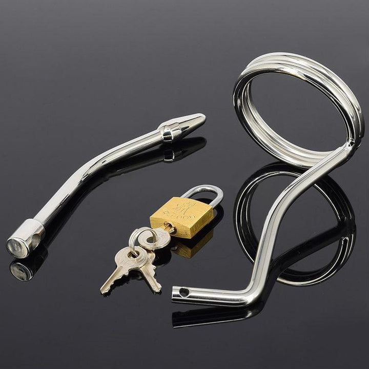 Keuschheits-Urethra-Plug mit Vorhängeschloss