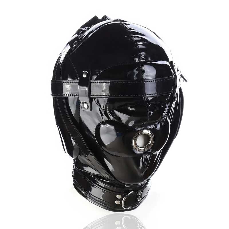 BDSM-Maske aus glänzendem Leder