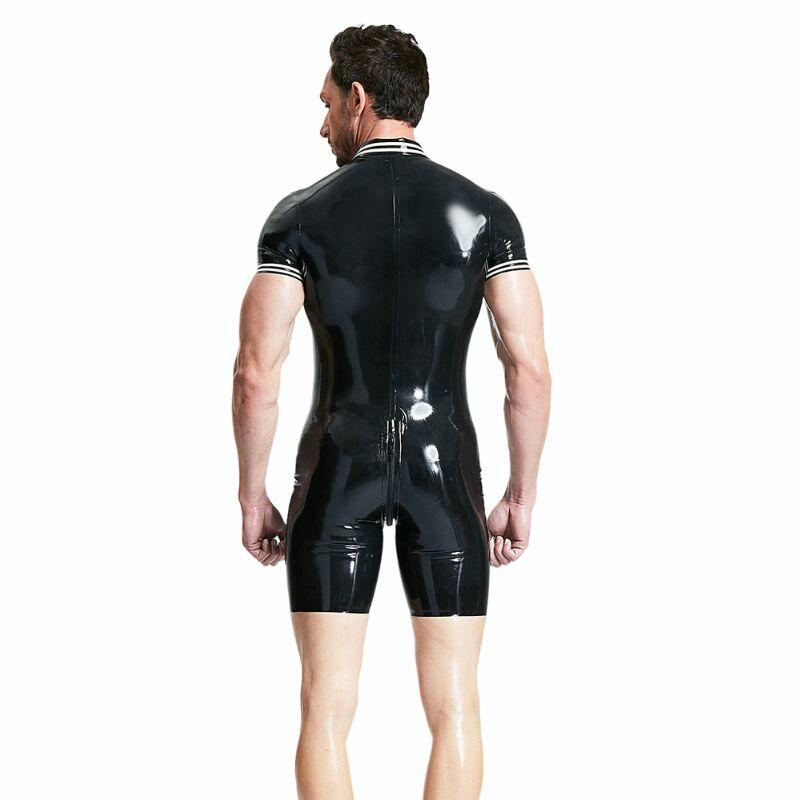 Kurzer Latexanzug für Herren