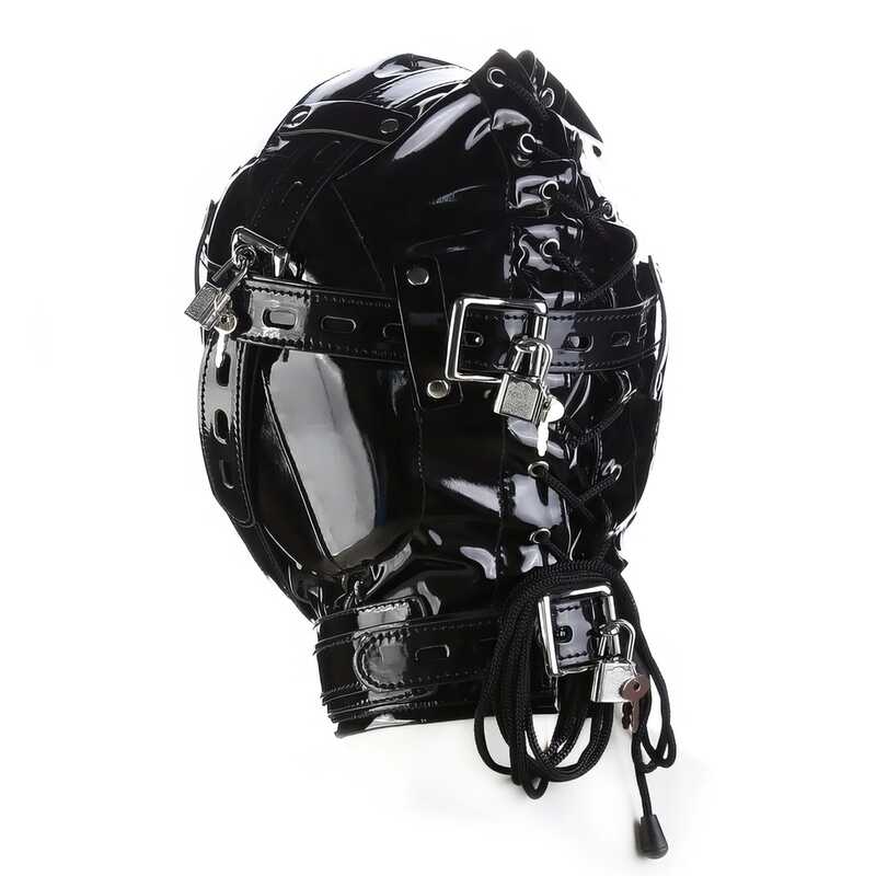BDSM-Maske aus glänzendem Leder