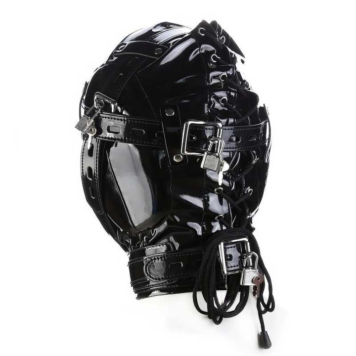 BDSM-Maske aus glänzendem Leder
