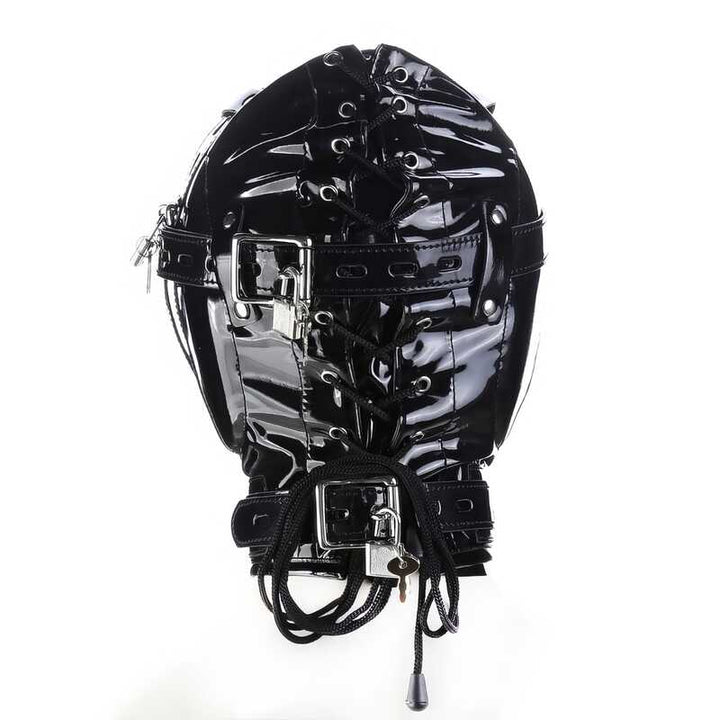 BDSM-Haube aus glänzendem Leder
