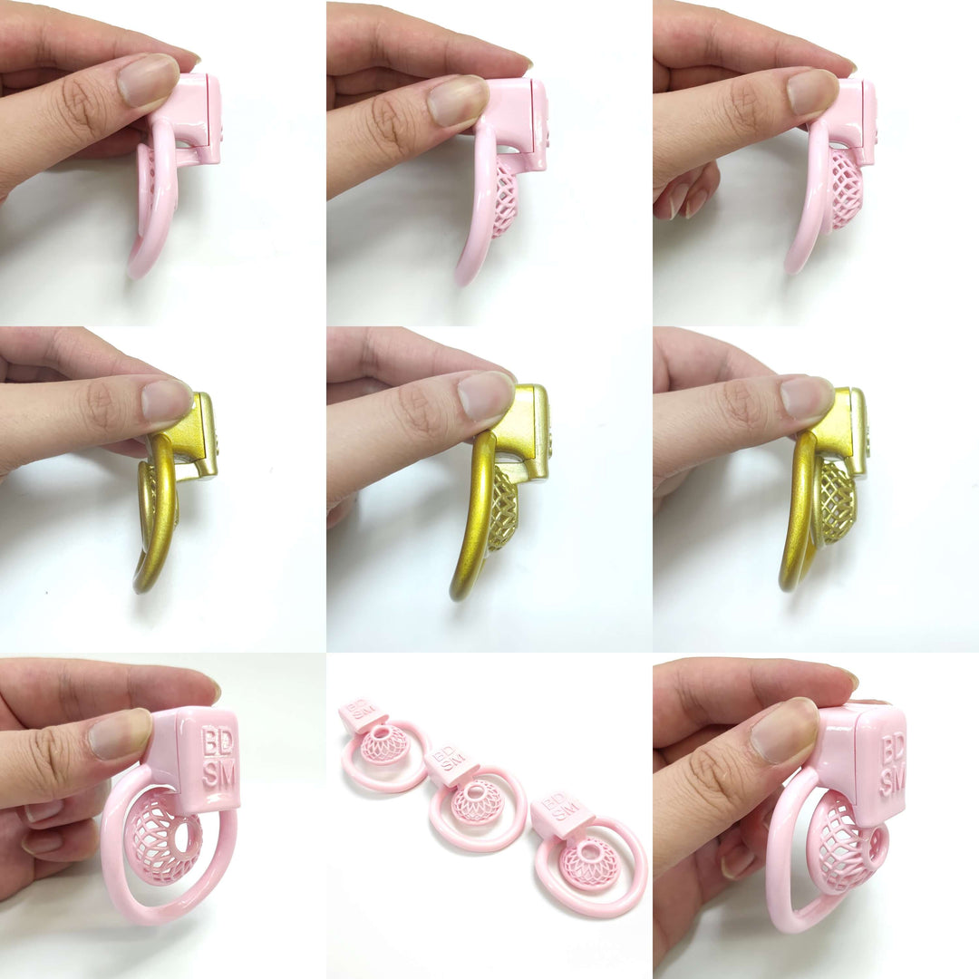 Super kleines BDSM Entblößungsgeäuse mit 7D Ringen 7