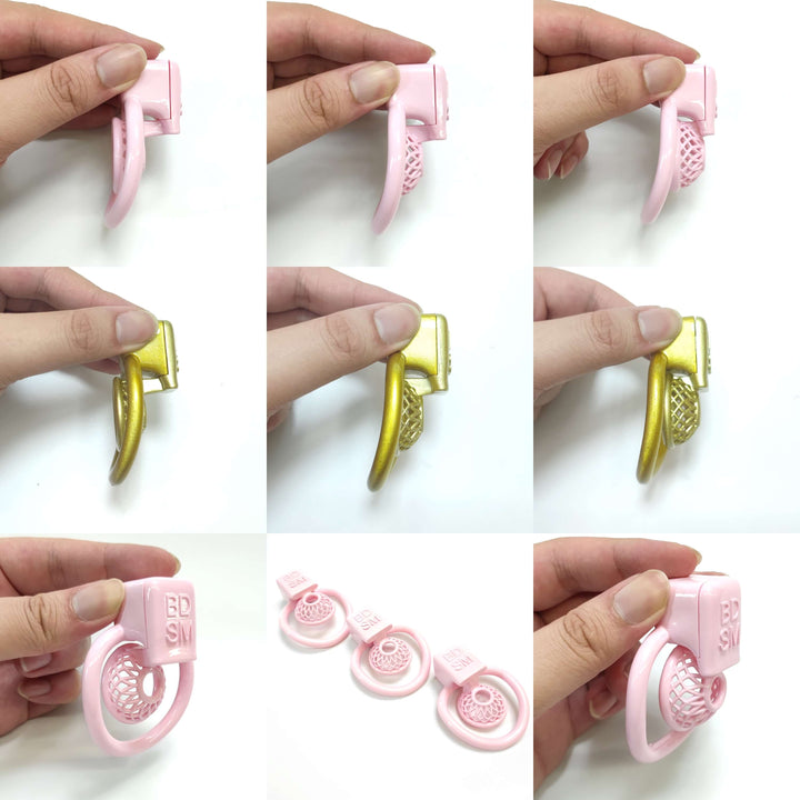 Super kleines BDSM Entblößungsgeäuse mit 7D Ringen 7