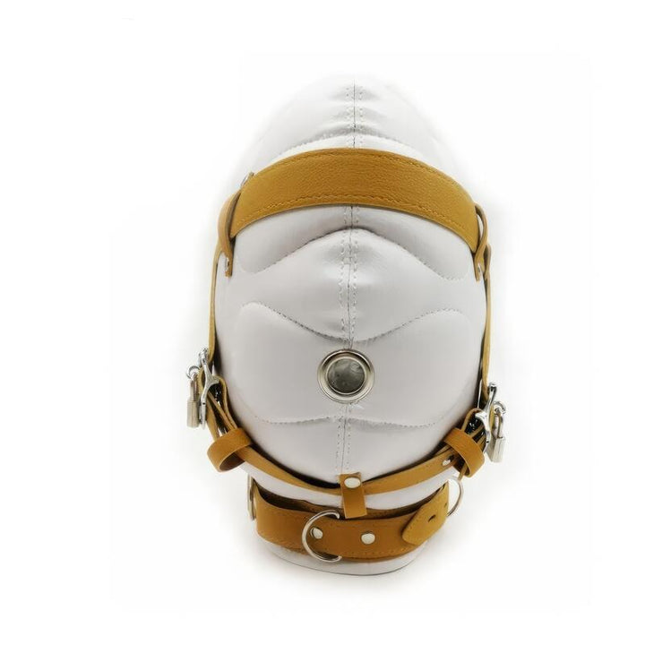 Fetisch-Maske aus weißem Leder