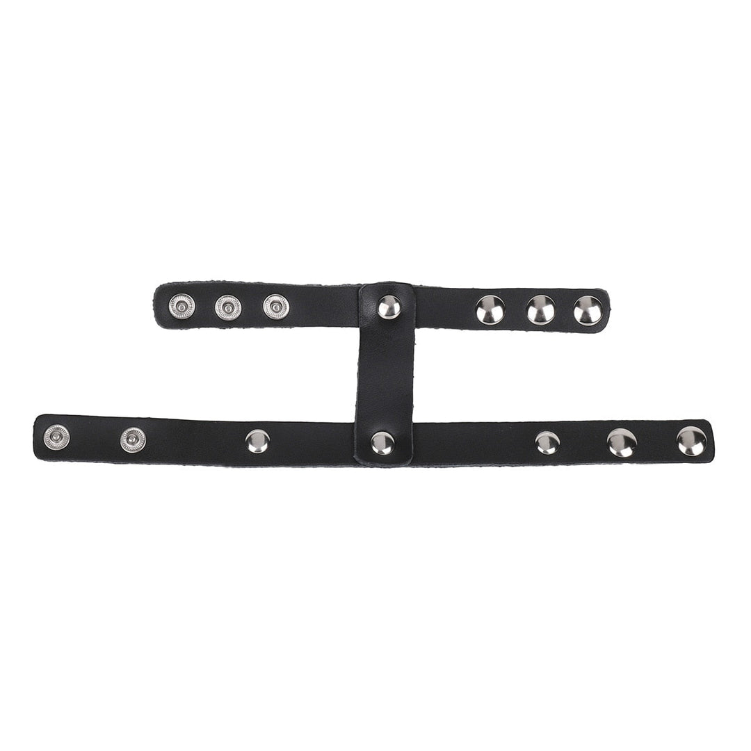 Kinky Leder Penisschutz mit Ringen 3