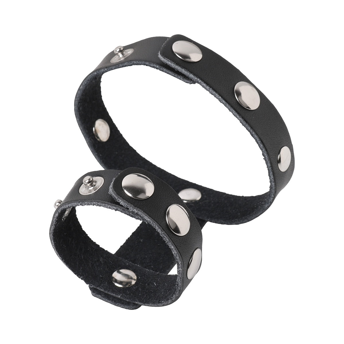 Kinky Leder Penisschutz mit Ringen 5