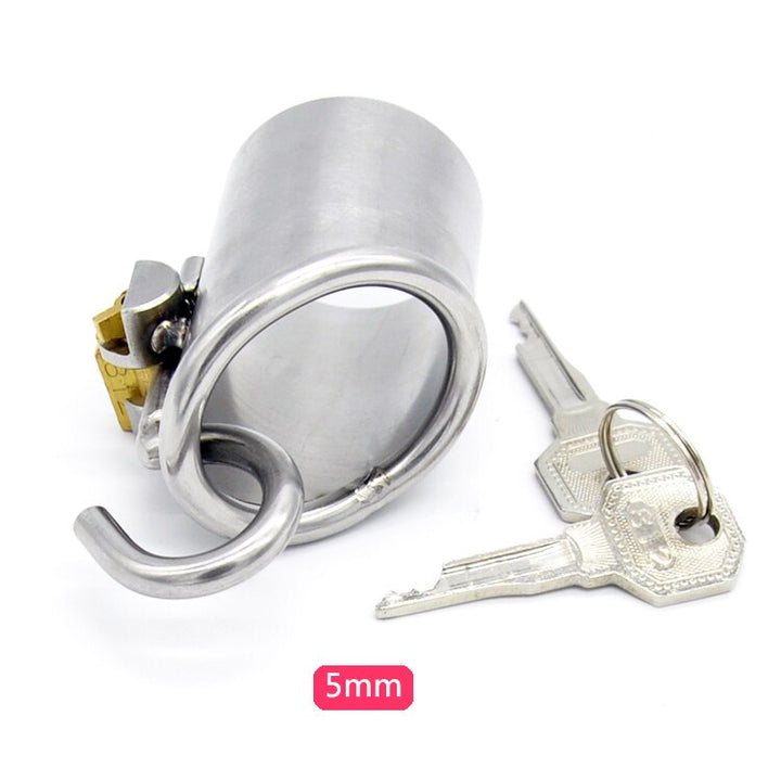 Keuschheitskäfig aus Metall mit Harnröhrenplug für PA Piercing Rohr 33mm A213