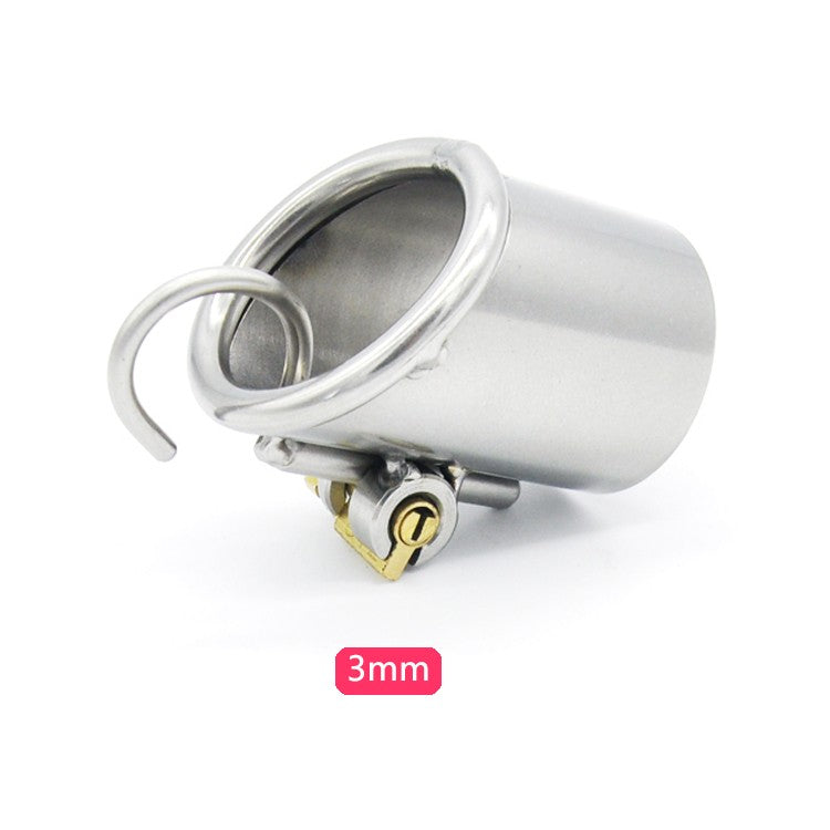 Keuschheitskäfig aus Metall mit Harnröhrenplug für PA Piercing Rohr 33mm A213