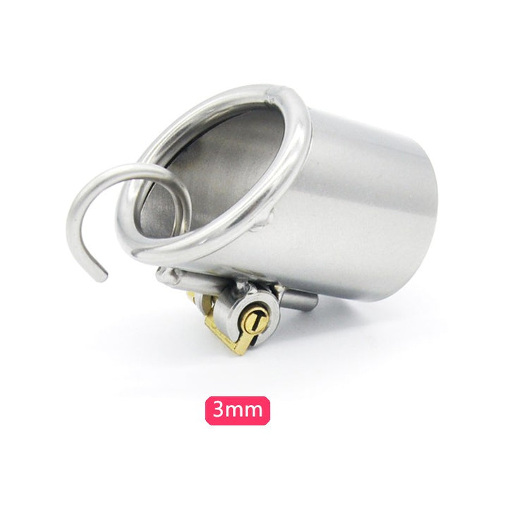 Keuschheitskäfig aus Metall mit Harnröhrenplug für PA Piercing Rohr 33mm A213
