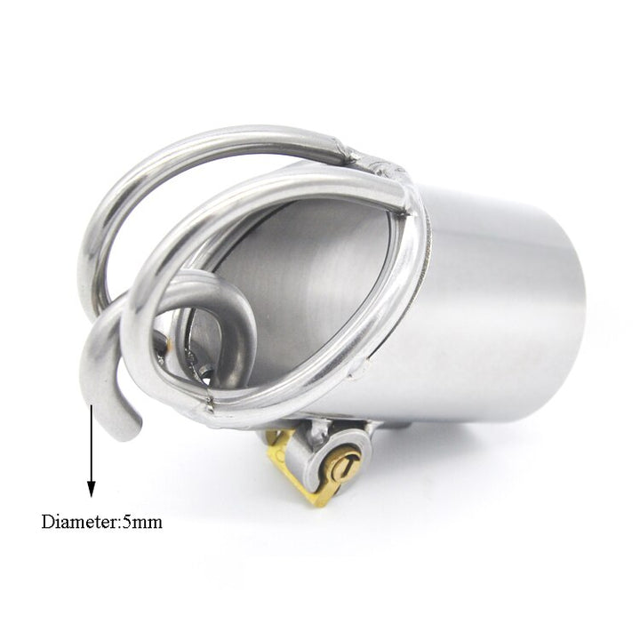Peniskäfig aus Metall für Frenum oder Prince Albert Piercing Rohr 33mm A215