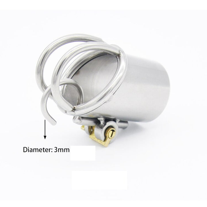Peniskäfig aus Metall für Frenum oder Prince Albert Piercing Rohr 33mm A215