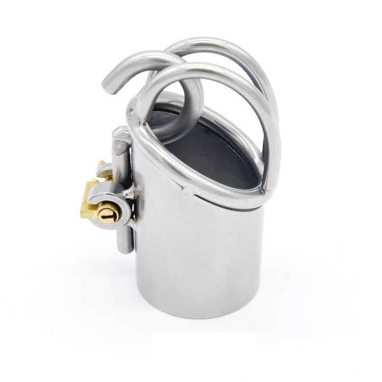 Peniskäfig aus Metall für Frenum oder Prince Albert Piercing Rohr 33mm A215