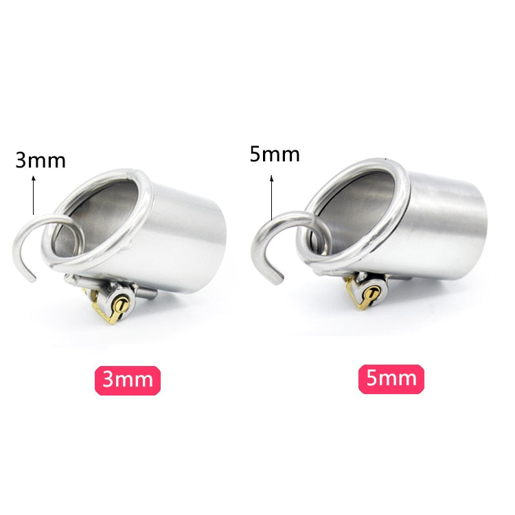 Keuschheitskäfig aus Metall mit Harnröhrenplug für PA Piercing Rohr 33mm A213