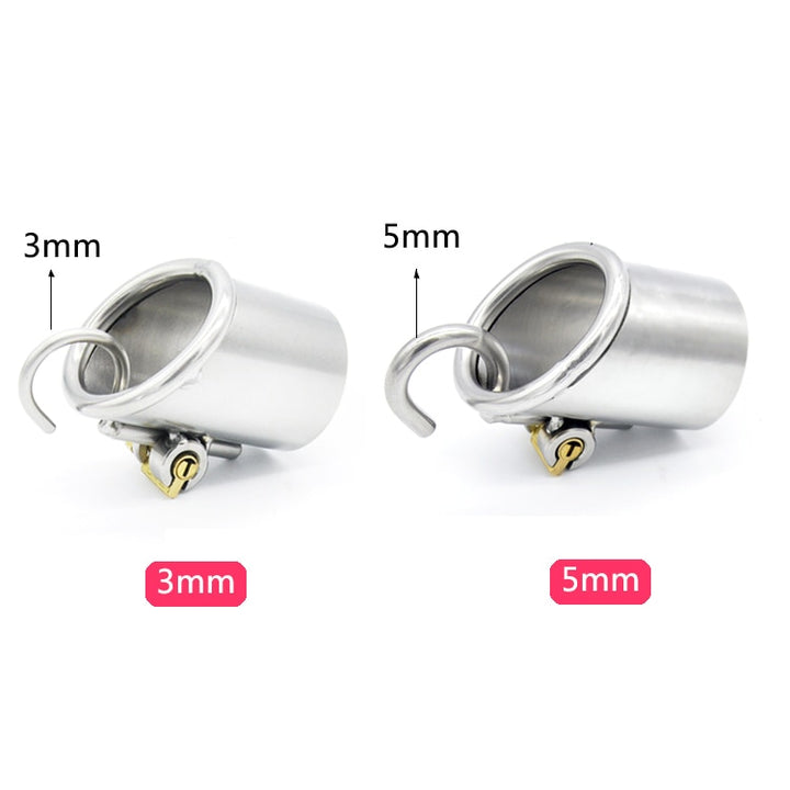 Keuschheitskäfig aus Metall mit Harnröhrenplug für PA Piercing Rohr 33mm A213