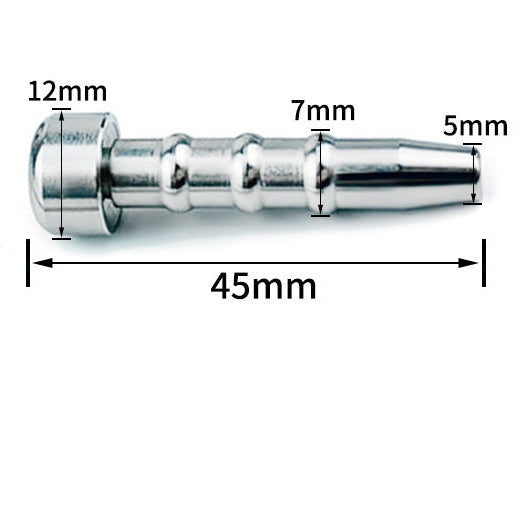 Kurzer Harnröhrenplug aus Metall für Keuschheitskäfig
