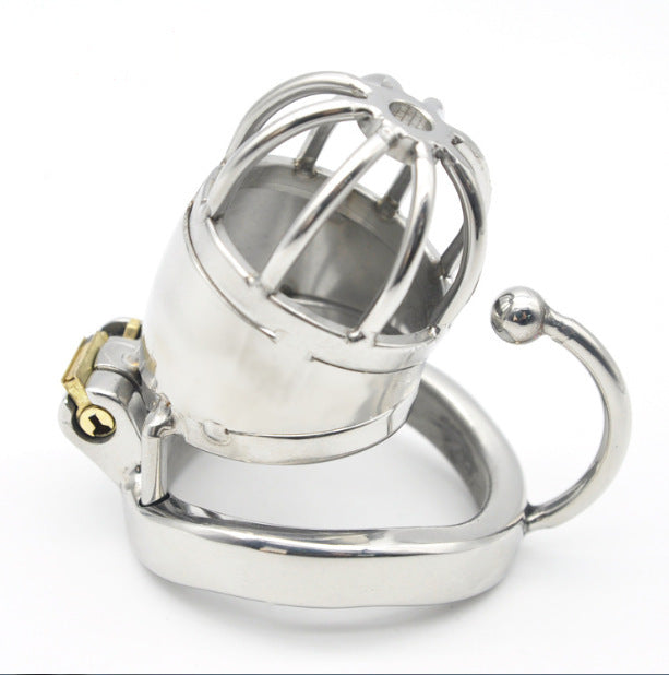 Metall-Keuschheitskäfig mit Hodenseparator - Teufelsgefängnis S