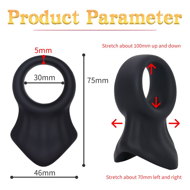 Weicher Silikonring für Penis & Hodenballstretcher 3
