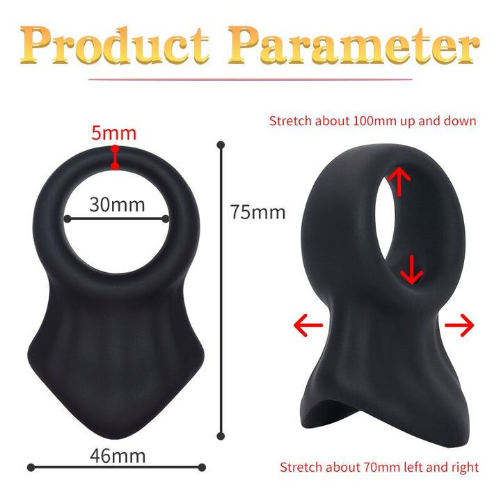 Weicher Silikonring für Penis & Hodenballstretcher 3
