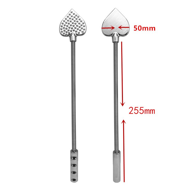 Herzförmige Edelstahl Spiked Peitsche für BDSM 4