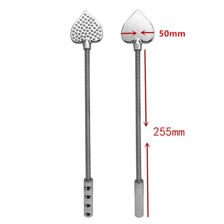 Herzförmige Edelstahl Spiked Peitsche für BDSM 4