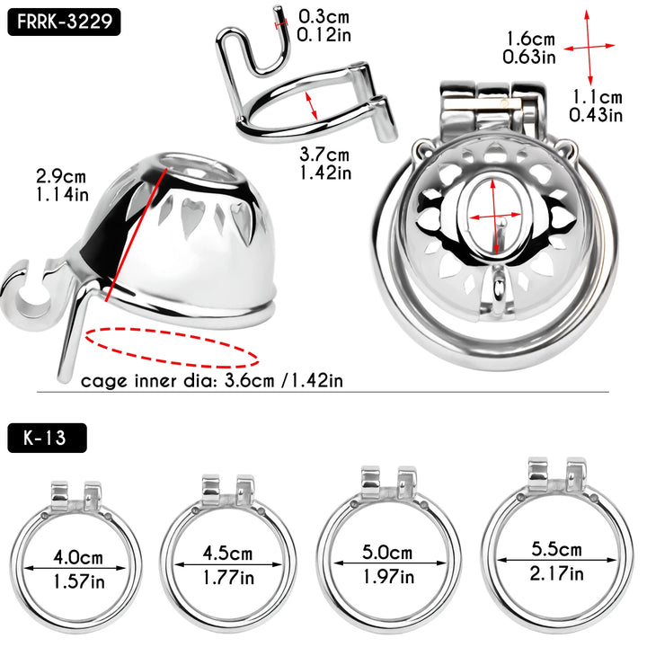 Keuschheitskäfig für PA-Piercing FRRK-3229