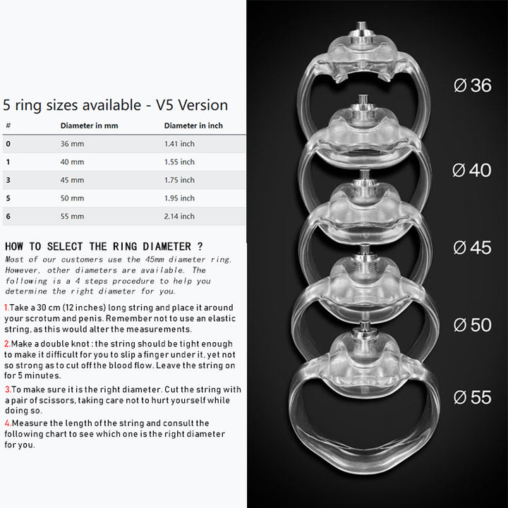 HT V5 Click&Lock Harz Keuschheitskäfig