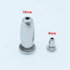 Kurzer Metall-Urethra-Plug 8-18mm für Keuschheitskäfig