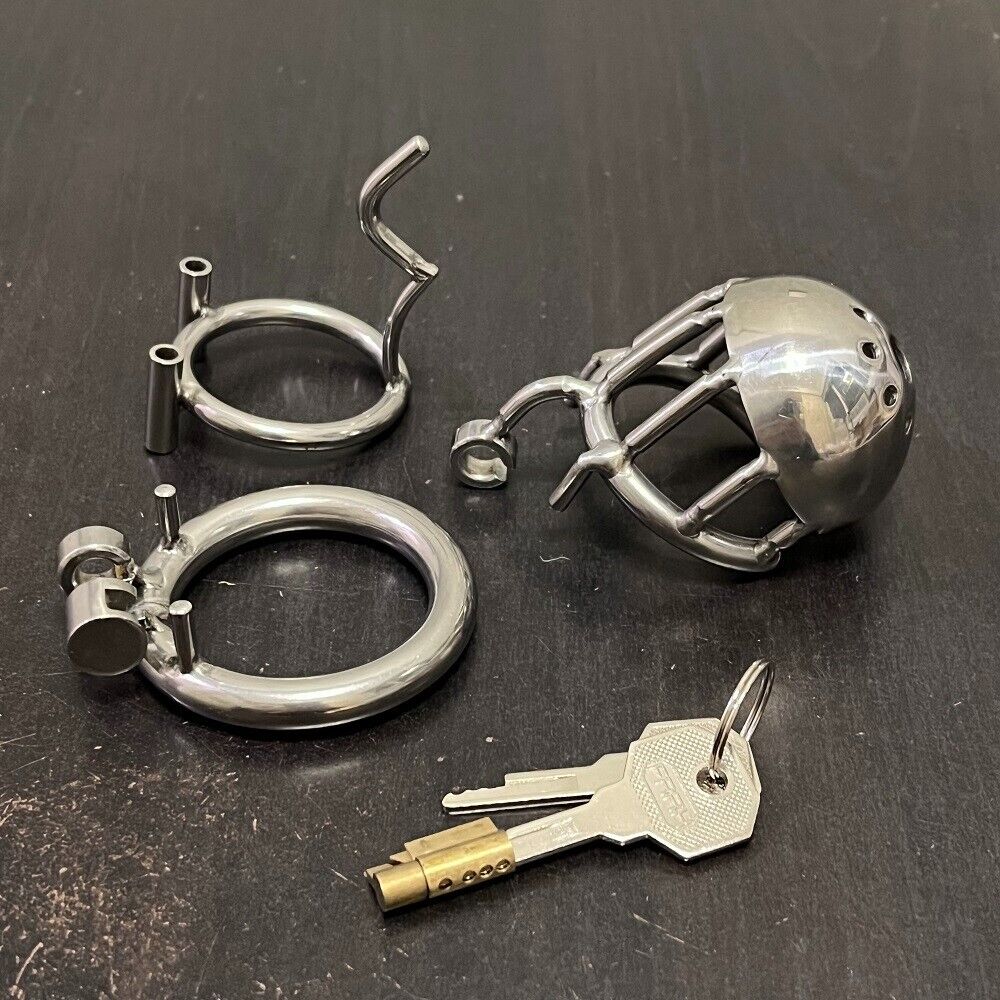 Keuschheitskäfig aus Metall mit PA Hook 4mm
