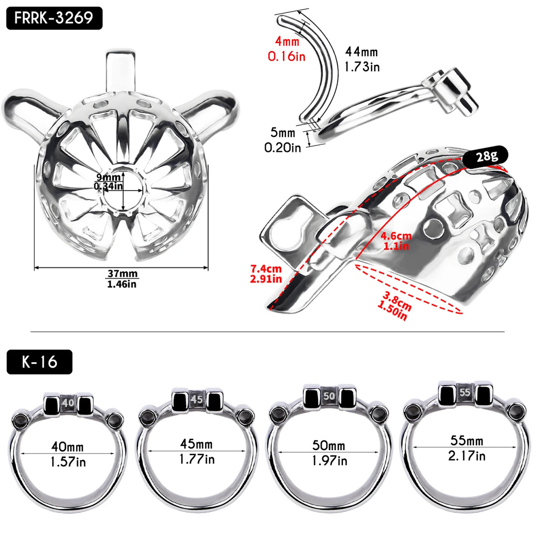 Keuschheitskäfig für PA-Piercing FRRK-3269
