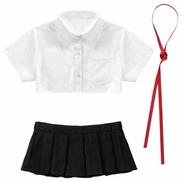 Sexy japanisches Schulmädchen-Kleidung