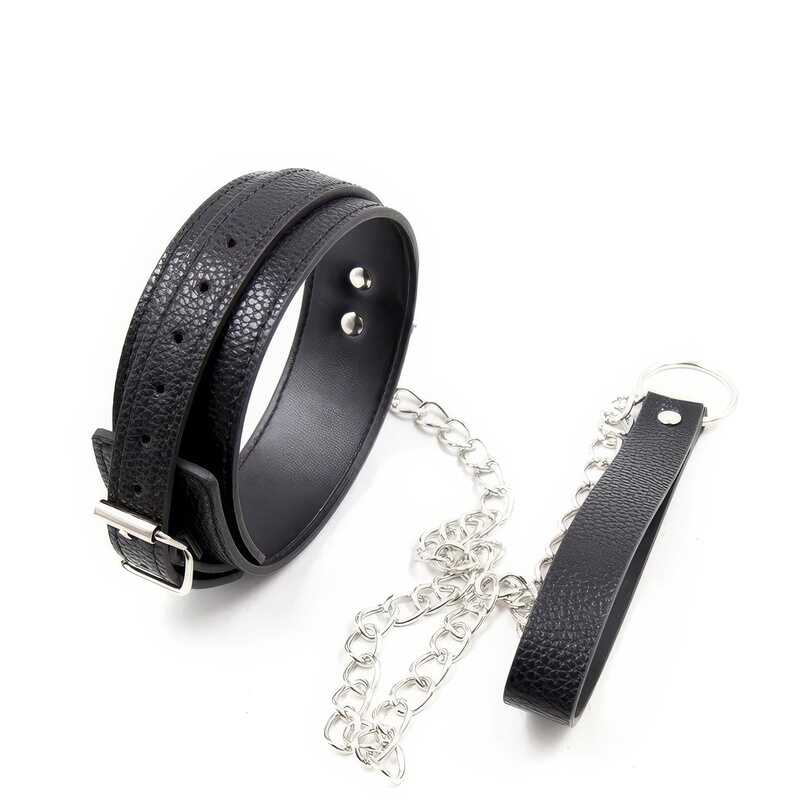 Leder-Bdsm-Leinehalsband