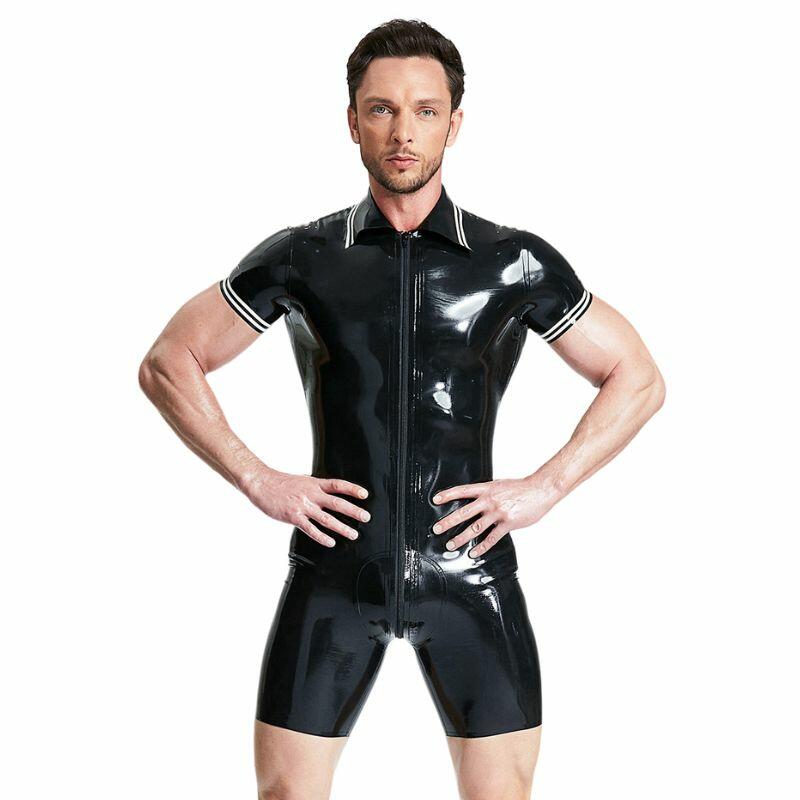 Kurzer Latexanzug für Herren