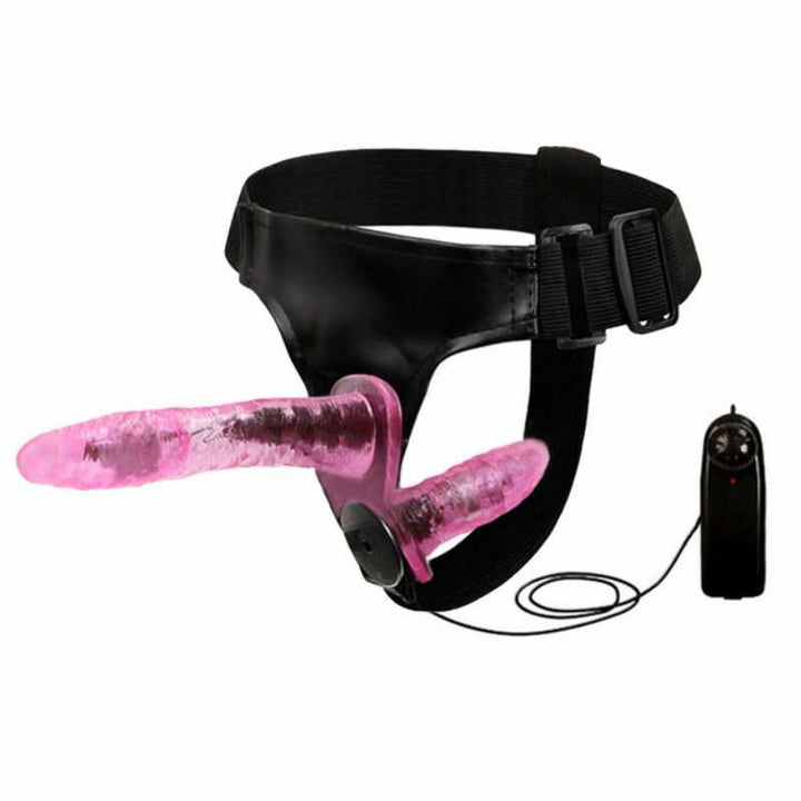 Doppelter vibrierender Umschnalldildo39