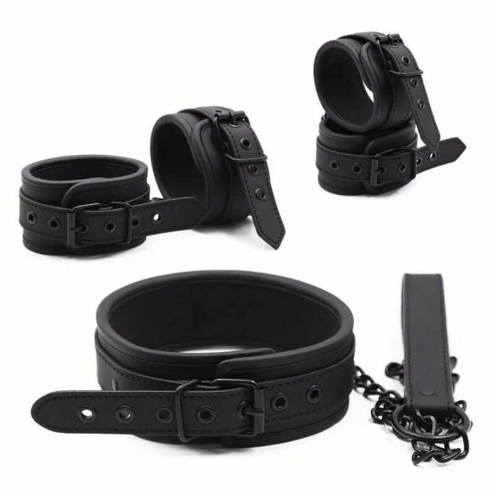 Bdsm-Handschellen-Kragen-Set