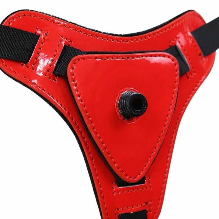 Realistischer schwarzer Umschnalldildo
