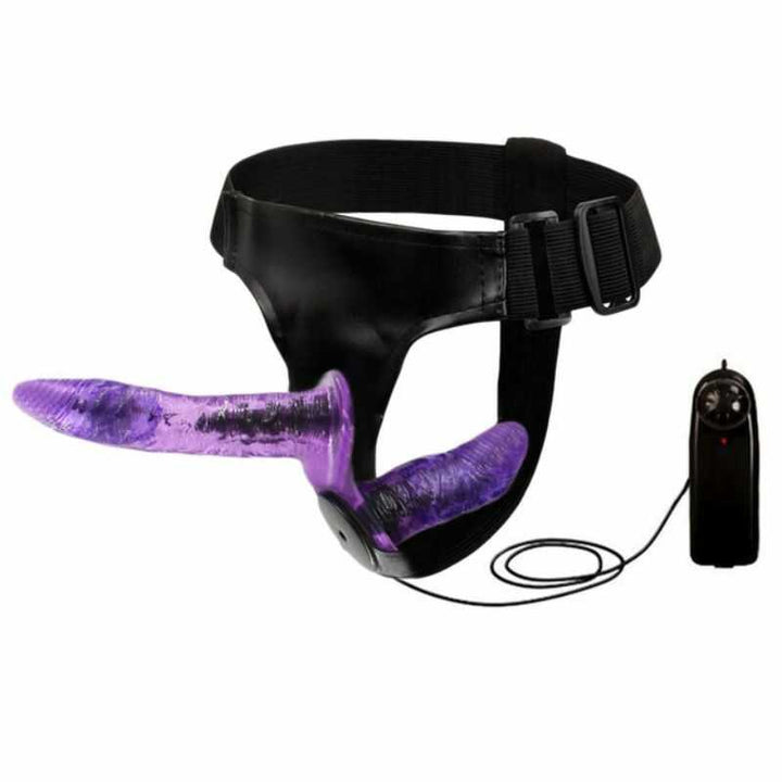 Doppelter vibrierender Umschnalldildo38