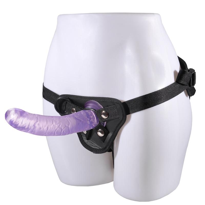 Lila Umschnalldildo