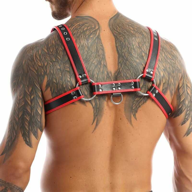Schwarzer Riemen für Männer im Bondage-Stil