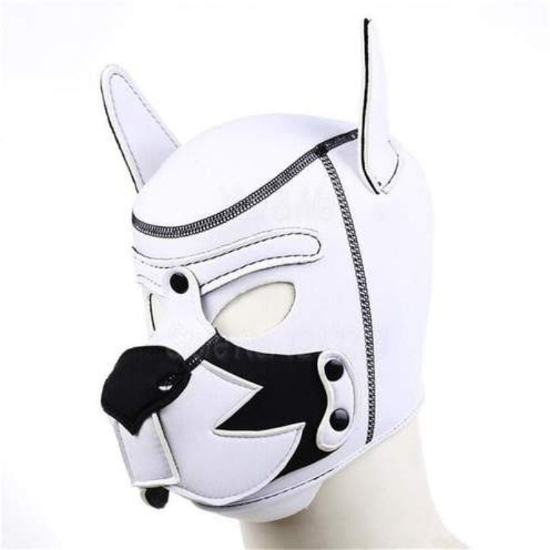 Weiße Hunde-Bdsm-Maske