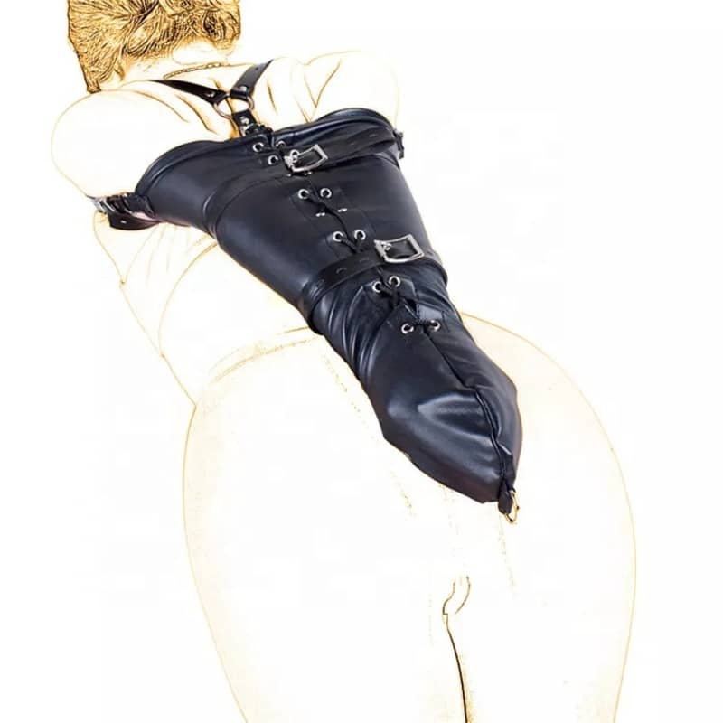 Schwarze Ledertasche im Vintage-Stil