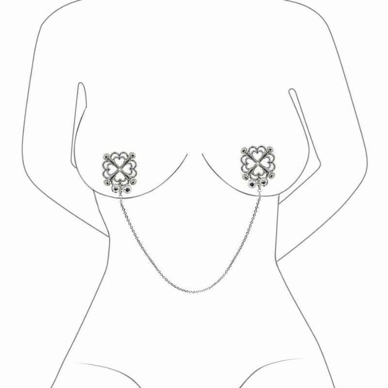 Mit Blumen verzierte Brustwarzenklemmen