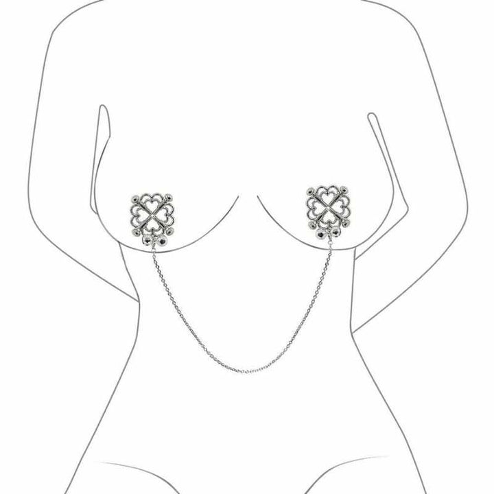 Mit Blumen verzierte Brustwarzenklemmen