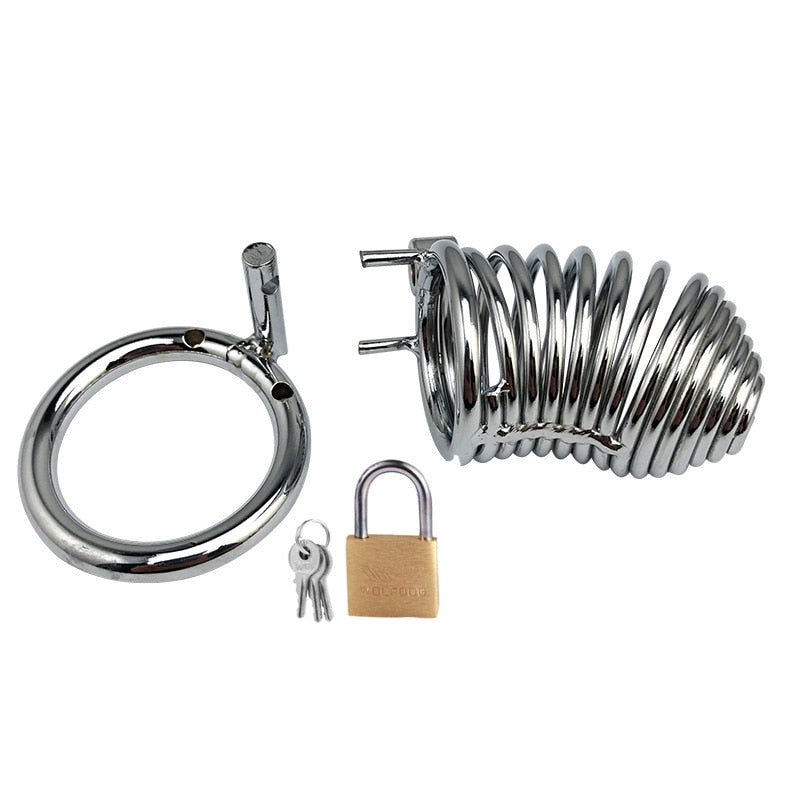 Keuschheitskäfig aus Metall - Feder