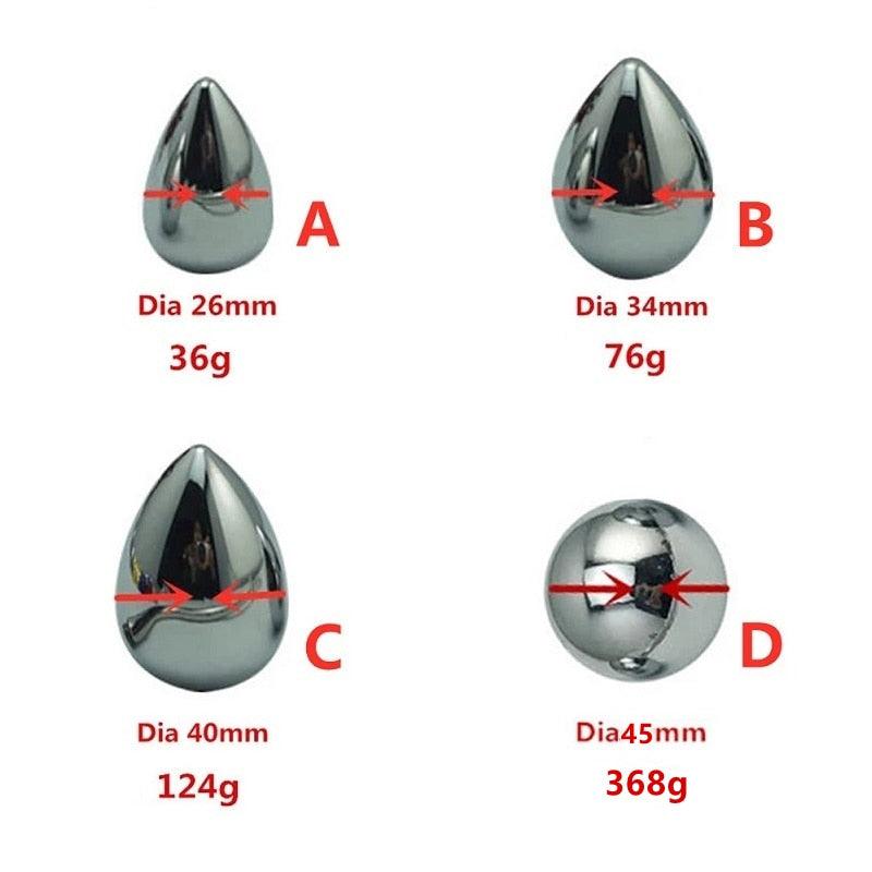 Edelstahl Skrotum-Klammer mit Anal-Plug 3